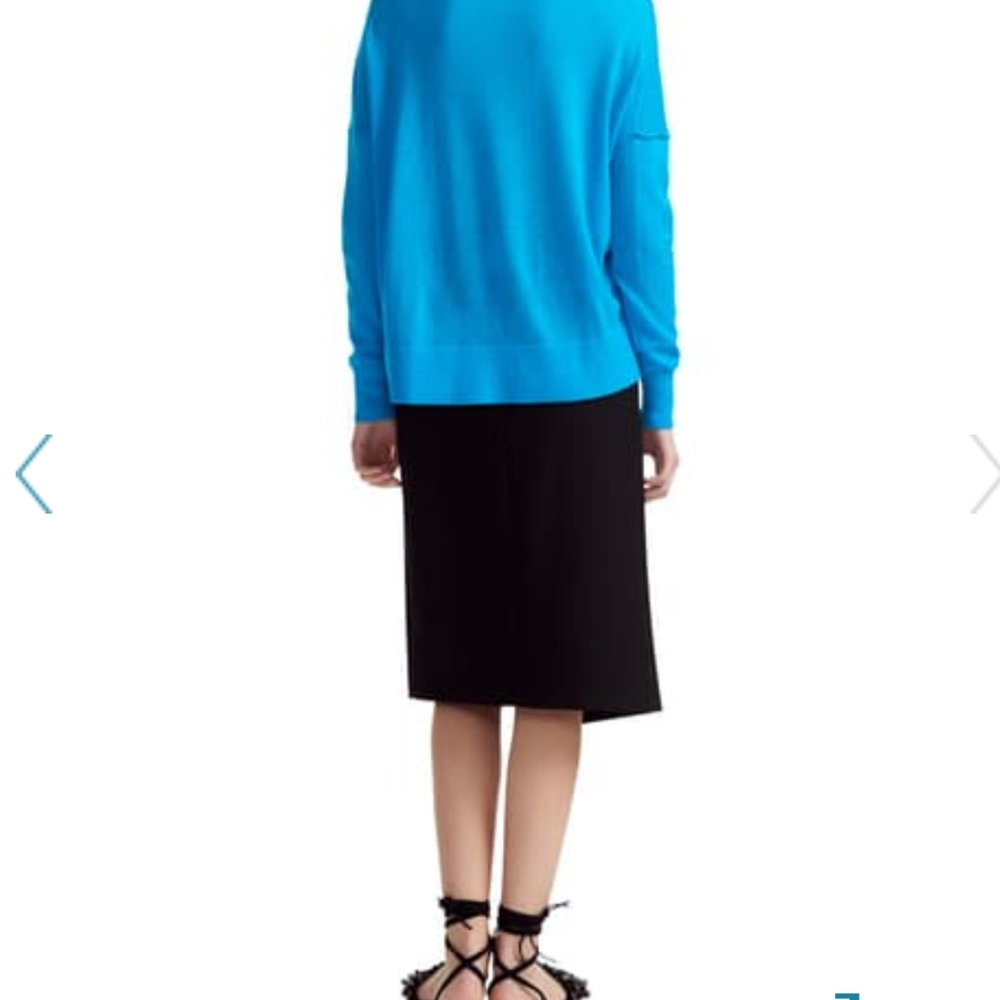 NWT Maje Drop Shoulder Blue Cashmere Sweater Size Meduum - Picture 9 of 10